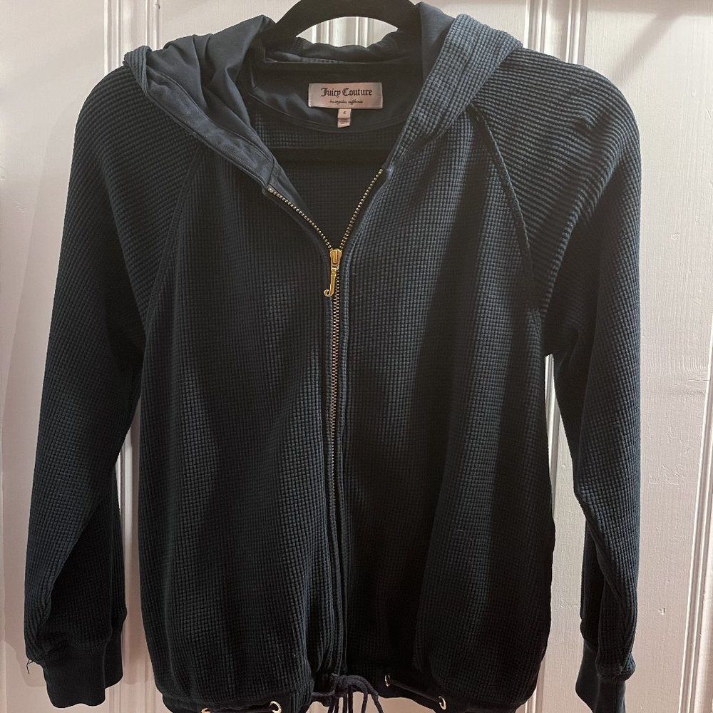 Juicy Couture Navy Hooded Jacket sz S